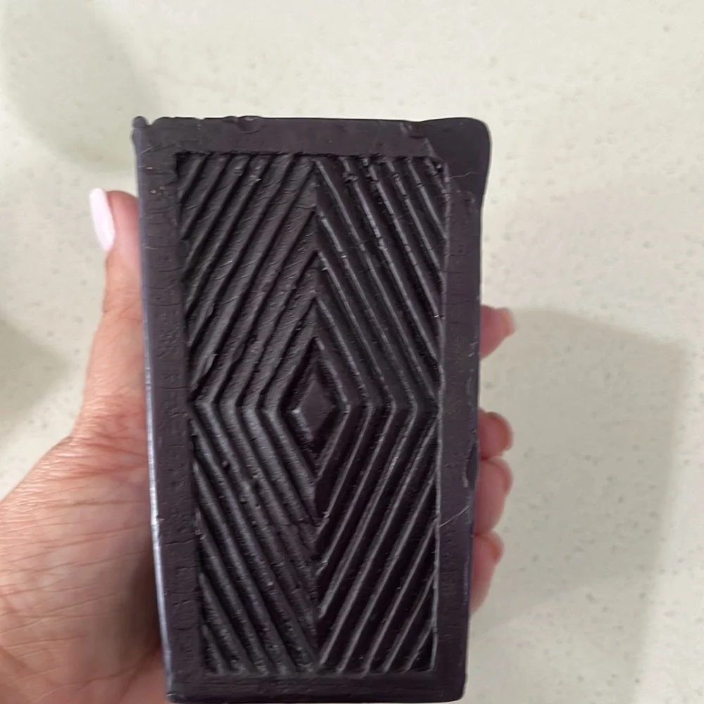 Pier 1 Art Deco set of 2 black candles